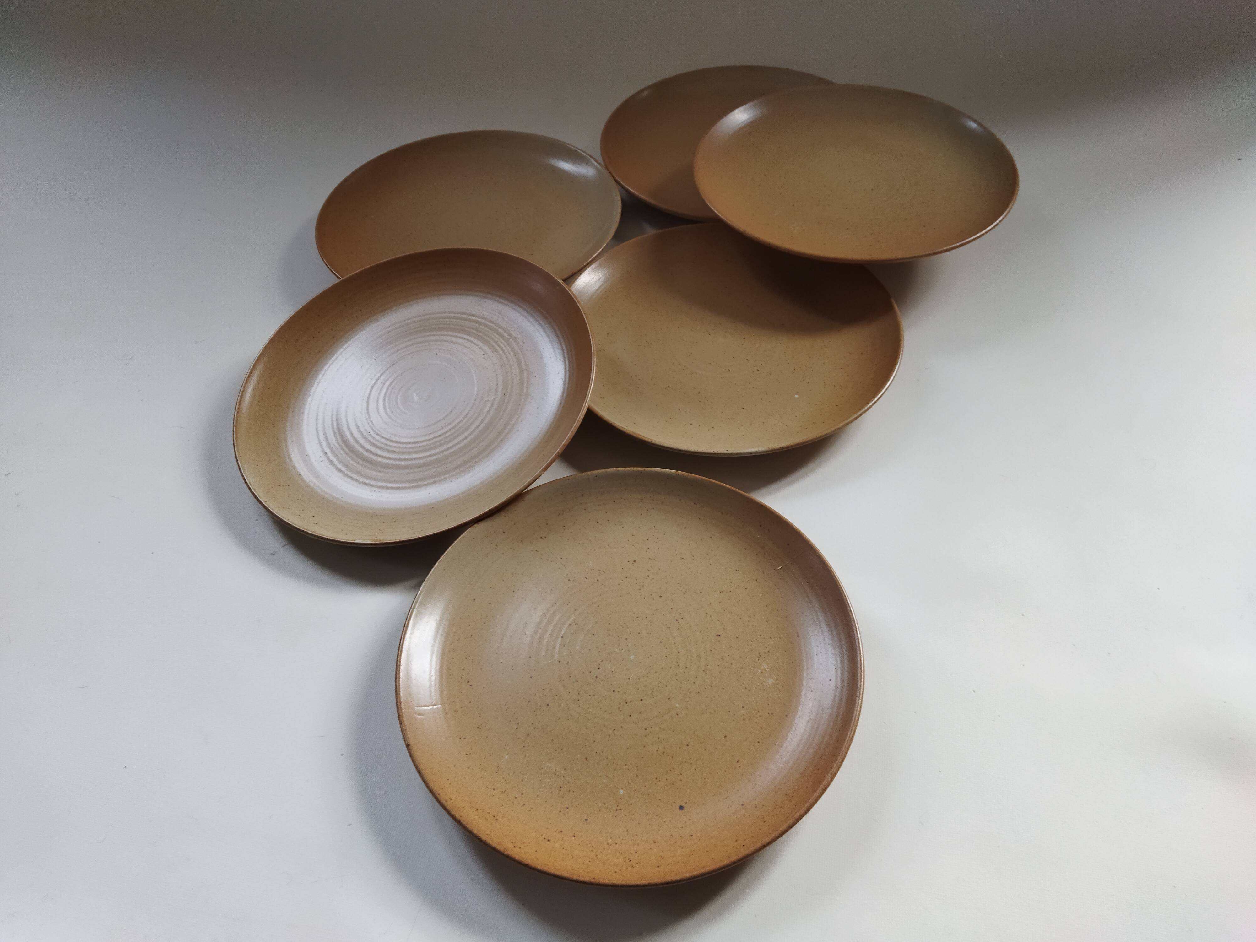 6 Grès Village CNP dessert plates