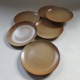 6 Grès Village CNP dessert plates