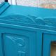 Renovated antique sideboard – Petrol blue V33 – Vintage / Art Deco style