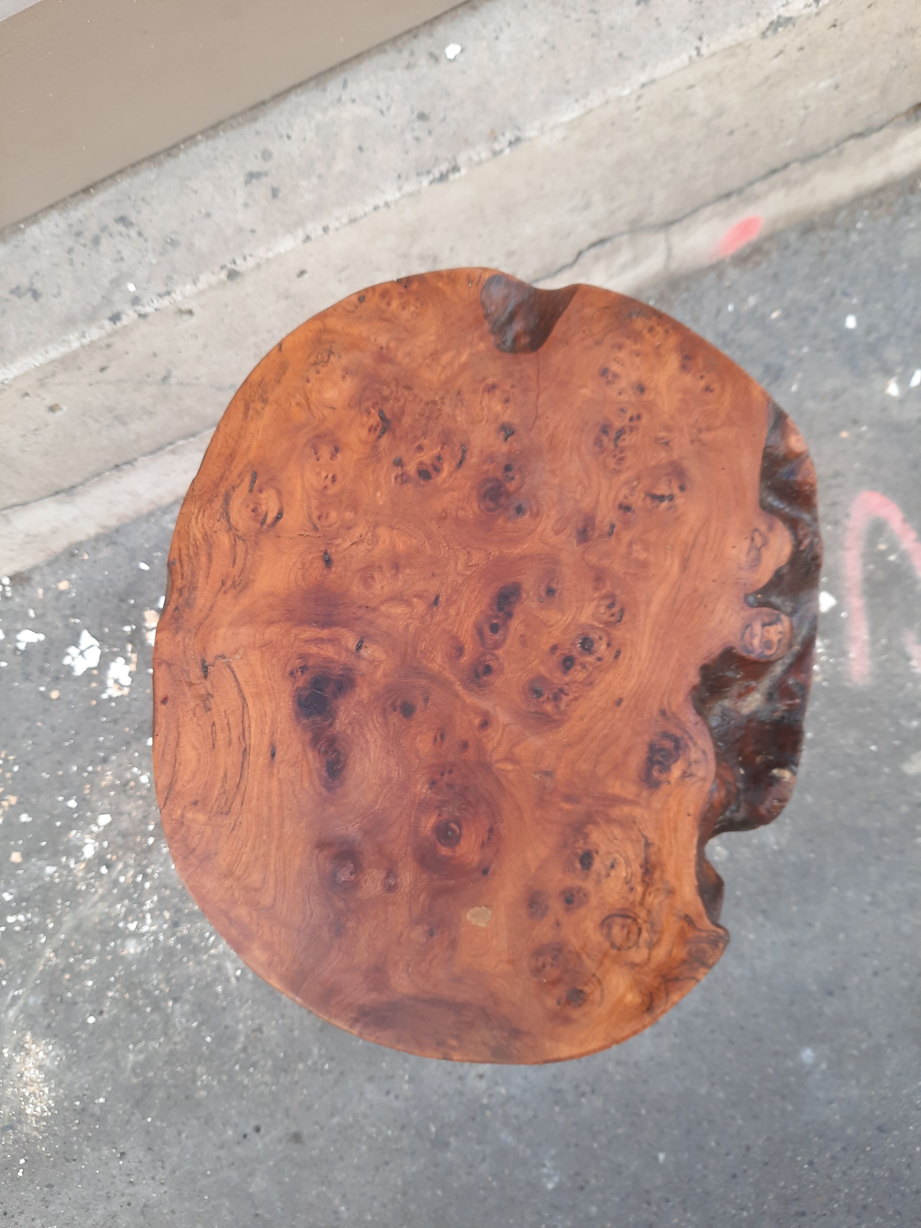 Brutalist style tripod stool