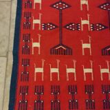 Red wool kilim rug - 100x180cm