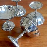 6 silver stainless steel ice cups