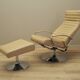 Lounge armchair and footstool set, Danish design, 1970s, manufacture: BoCon