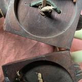 Pair of wood sconces turned 50s