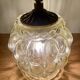 Vintage amber glass globe wall light