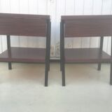 Pair of metal bedside table / formica