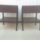 Pair of metal bedside table / formica