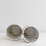 Set of 2 handmade ceramic mugs, signed