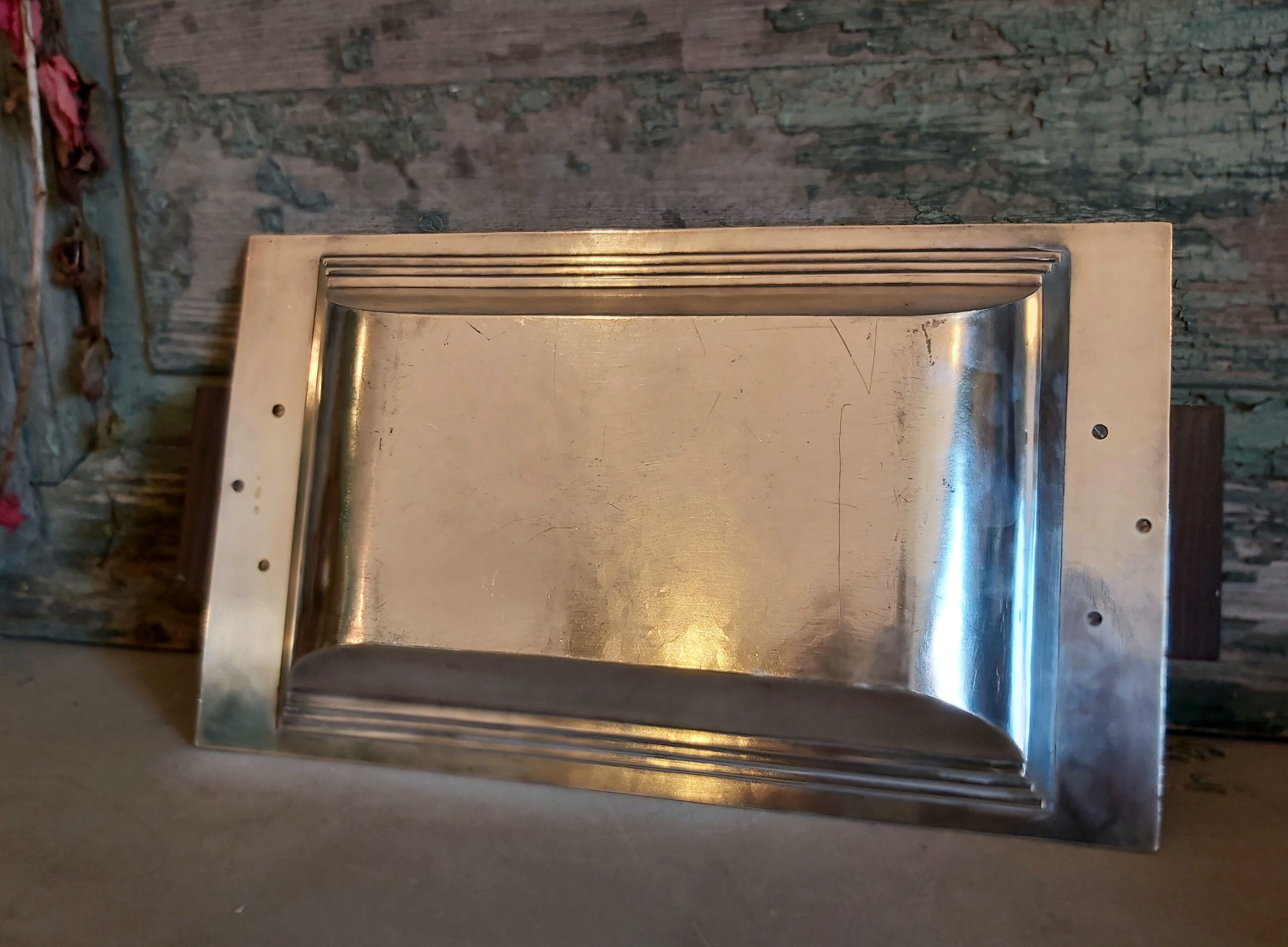ARGIT French tray, Art Deco, silver plated and made of rosewood, from the 1930s