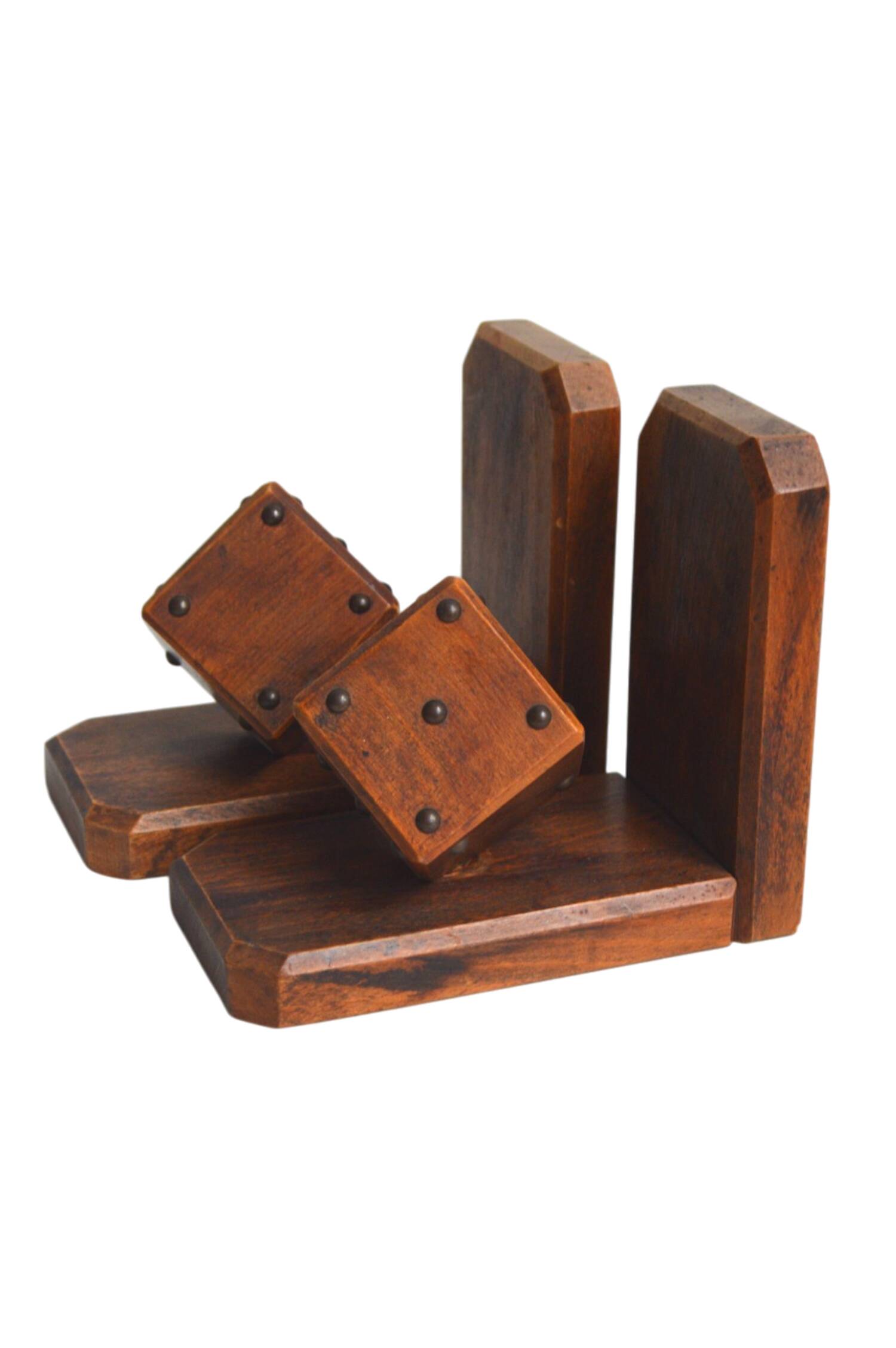 Wooden bookends