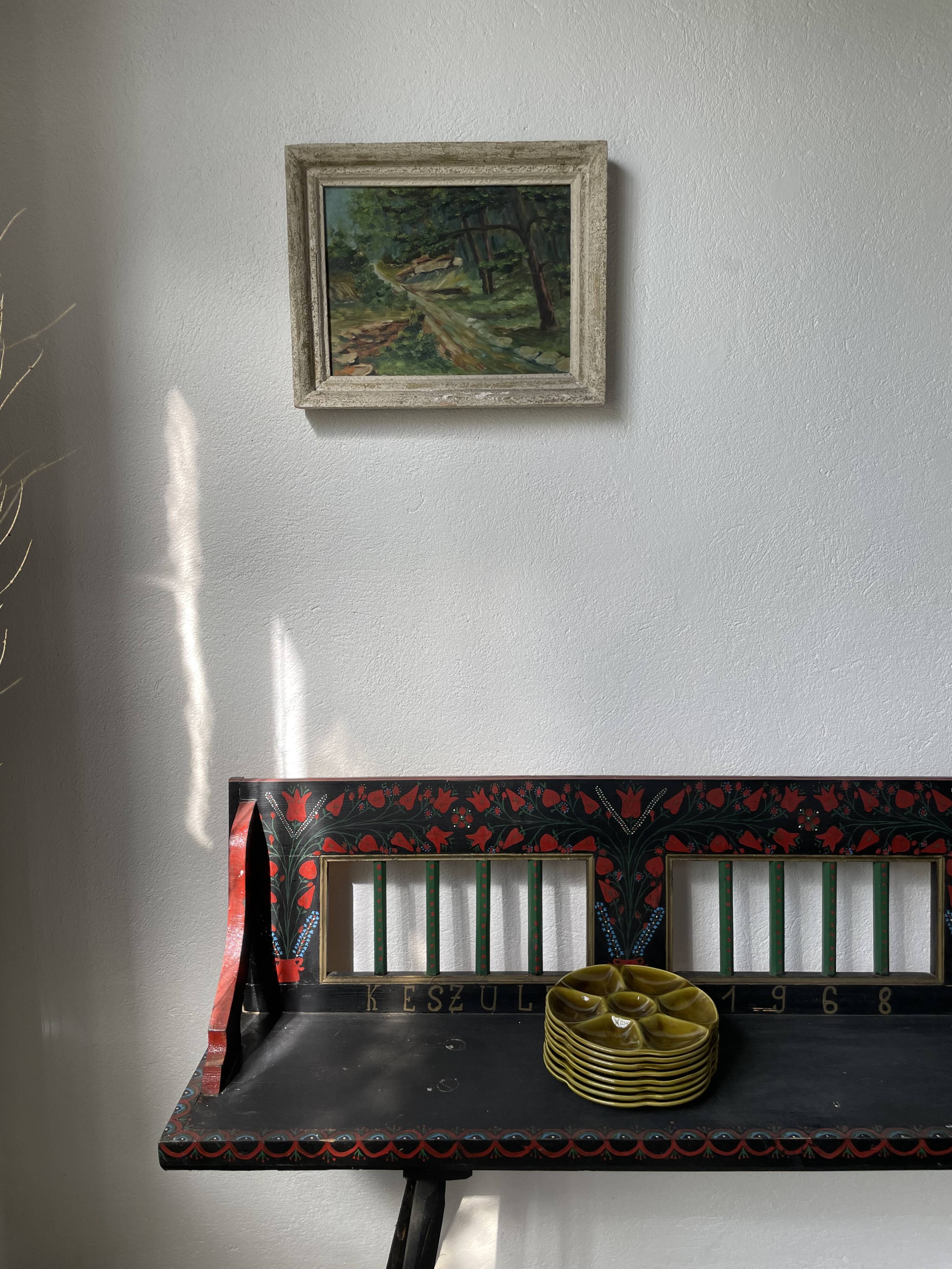 Oil painting walk in the Bailly forest