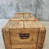 Coffre ancien table basse XIXe siècle 57x152 cm