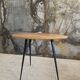 Table console chêne et pieds compas