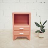 Pink vintage Faham bedside table