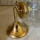 Vintage molded glass and gold metal pendant light