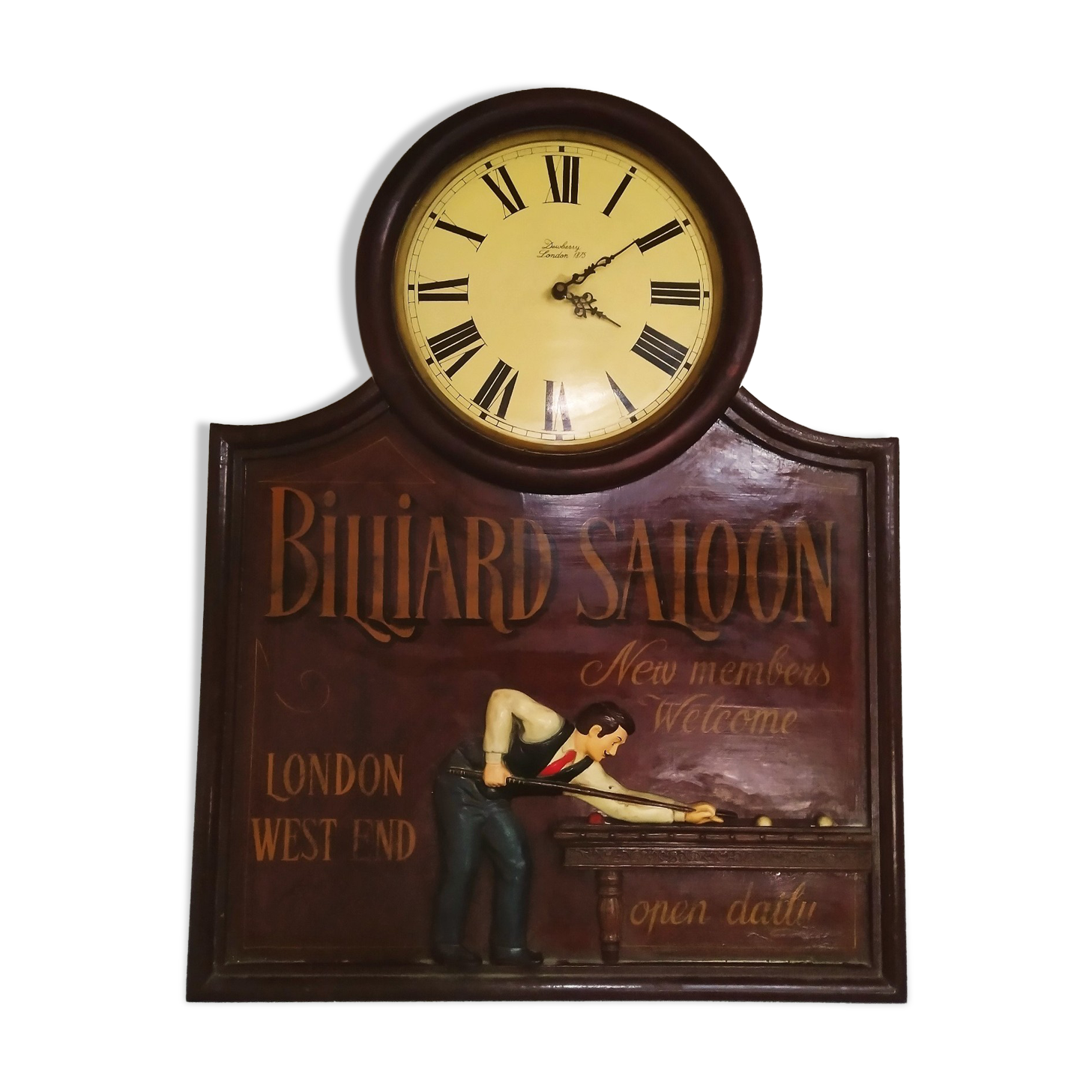 Country Corner billiard saloon clock