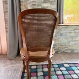 Wooden and rattan chairs