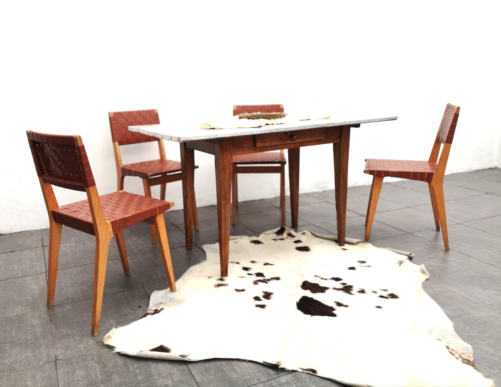 Set of 4 chairs Jens Risom for Knoll