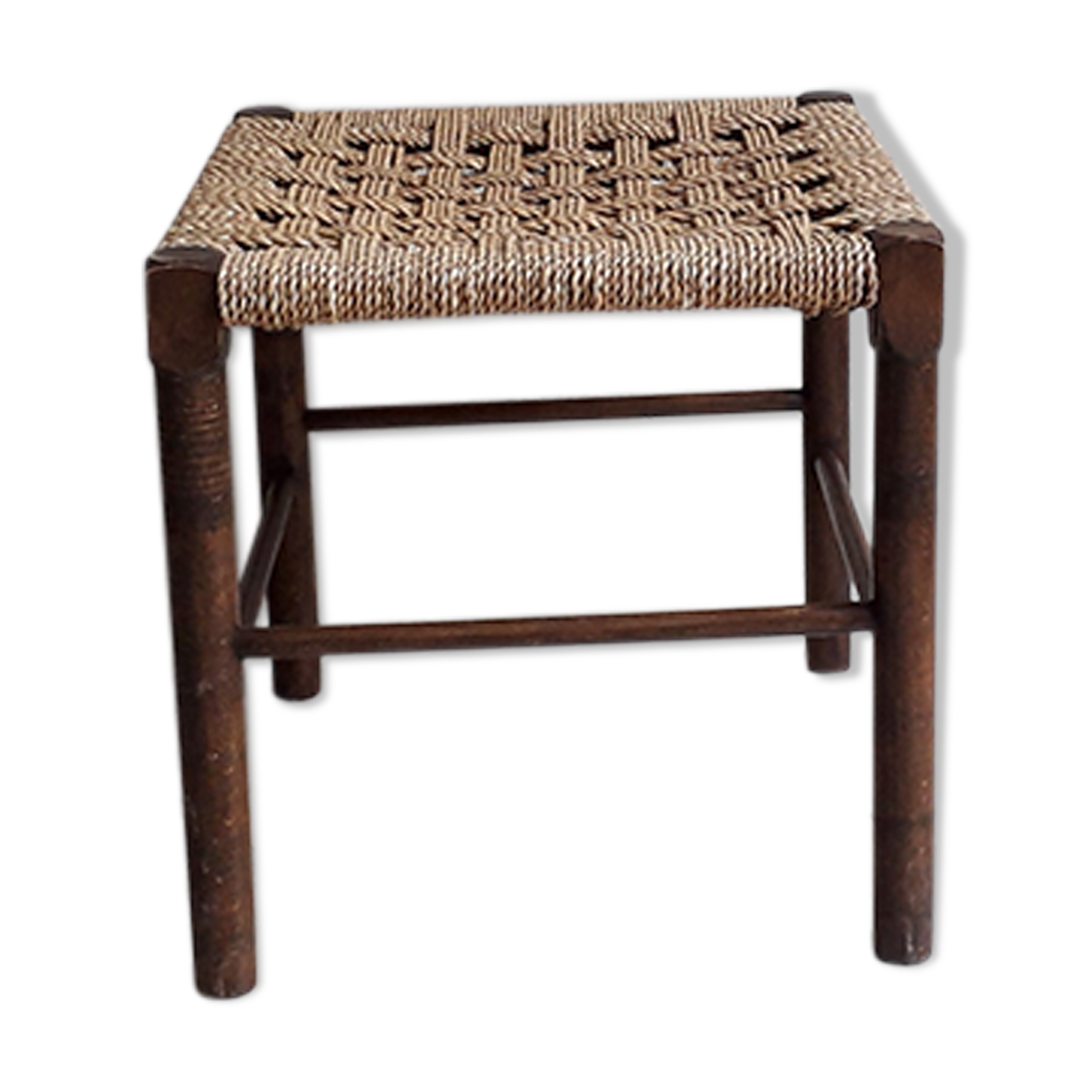 Wooden stool and rope