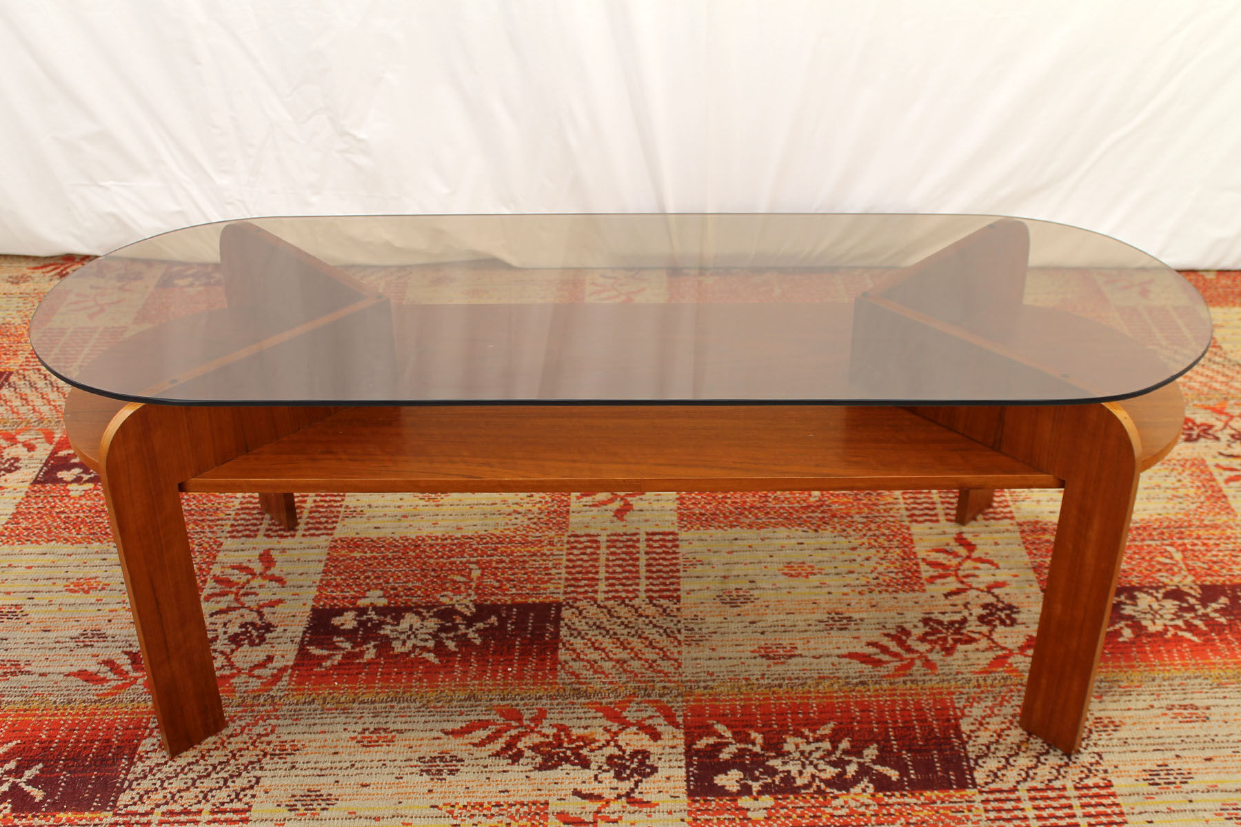 Vintage glass coffee table from czechoslovakia, 1980s
