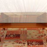 Vintage glass coffee table from czechoslovakia, 1980s