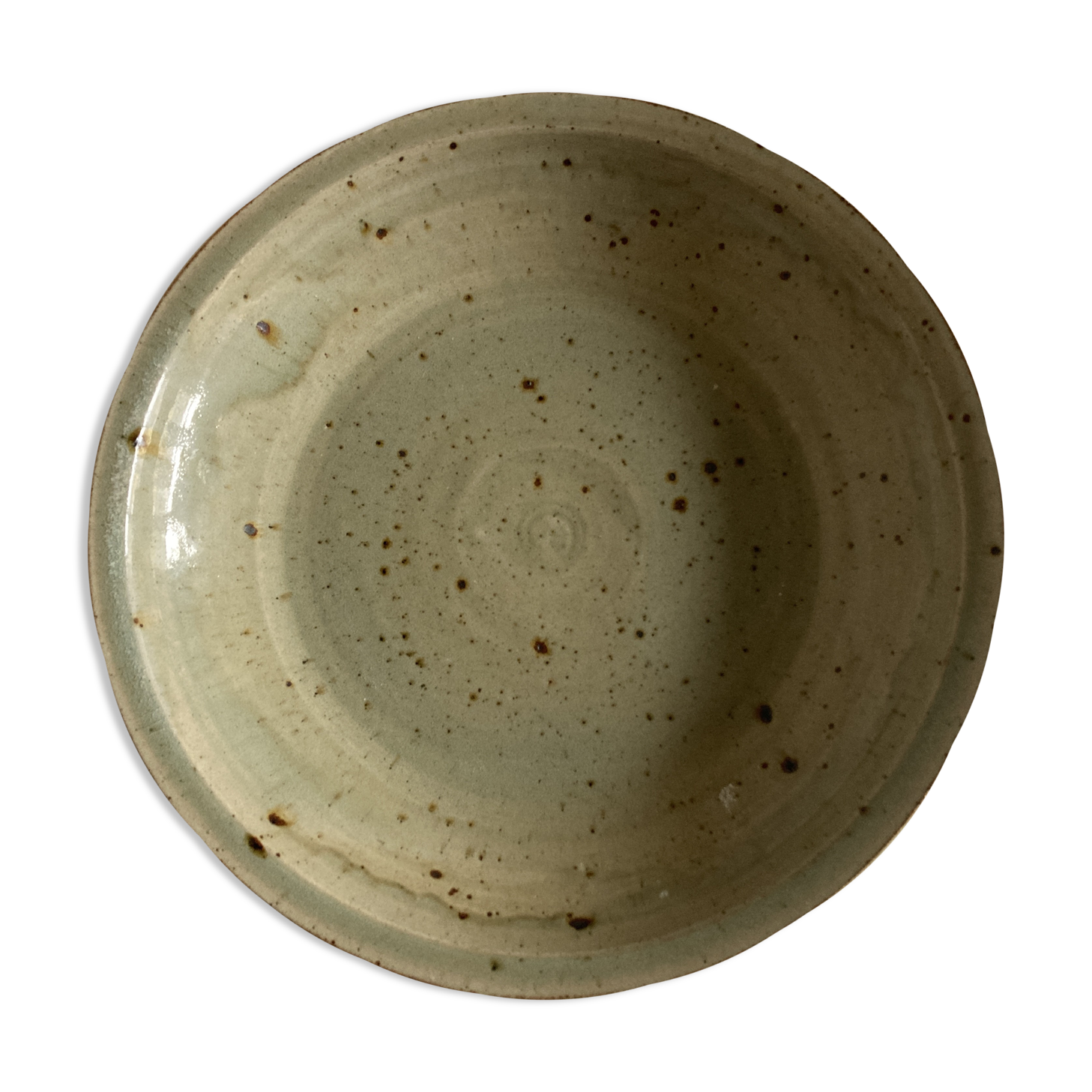 Flat center table in pyrity sandstone swirl Rémi Bonhert 1970 La Borne