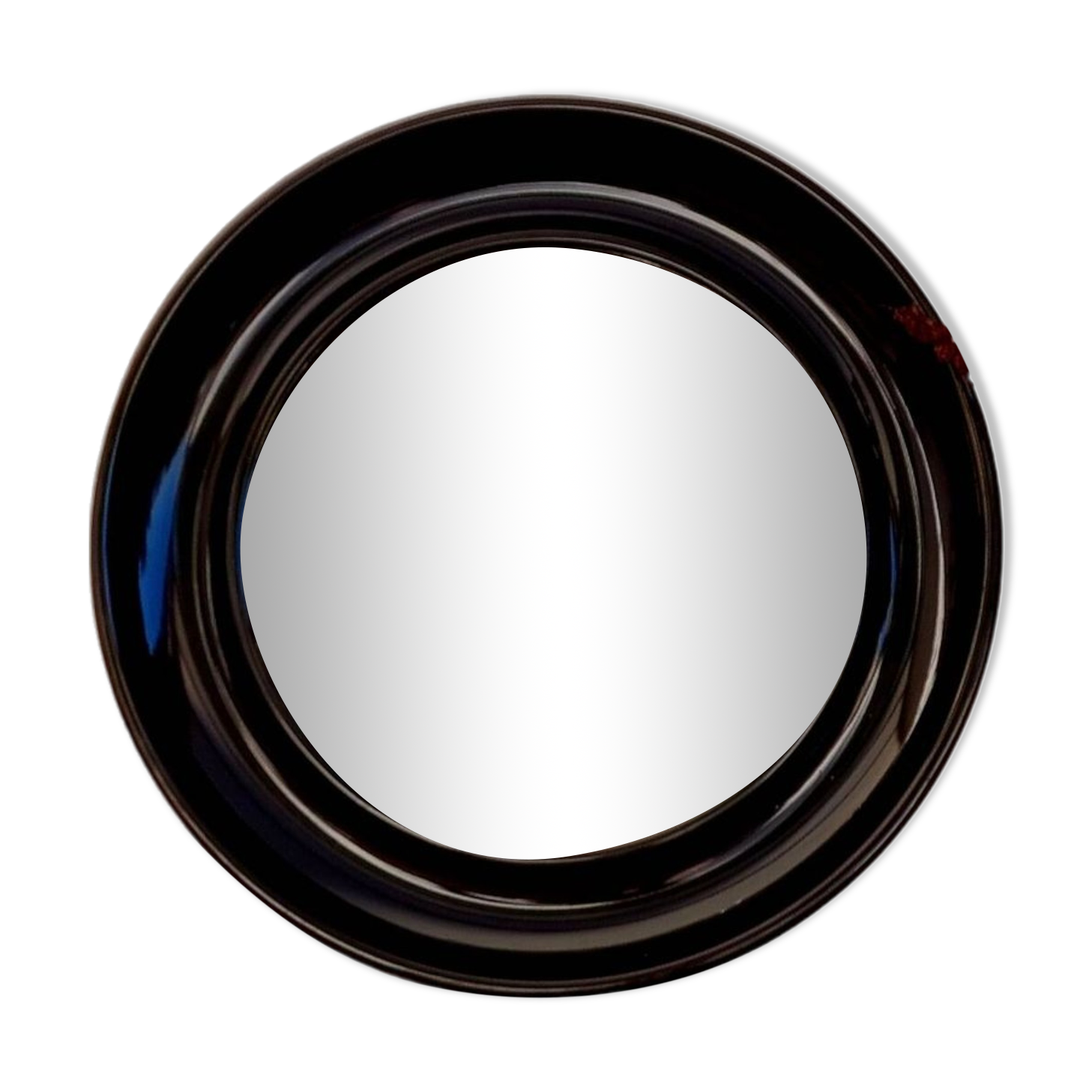 Vintage Salc brown round mirror