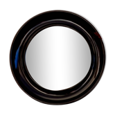 Miroir rond marron Salc vintage