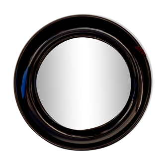 Vintage Salc brown round mirror