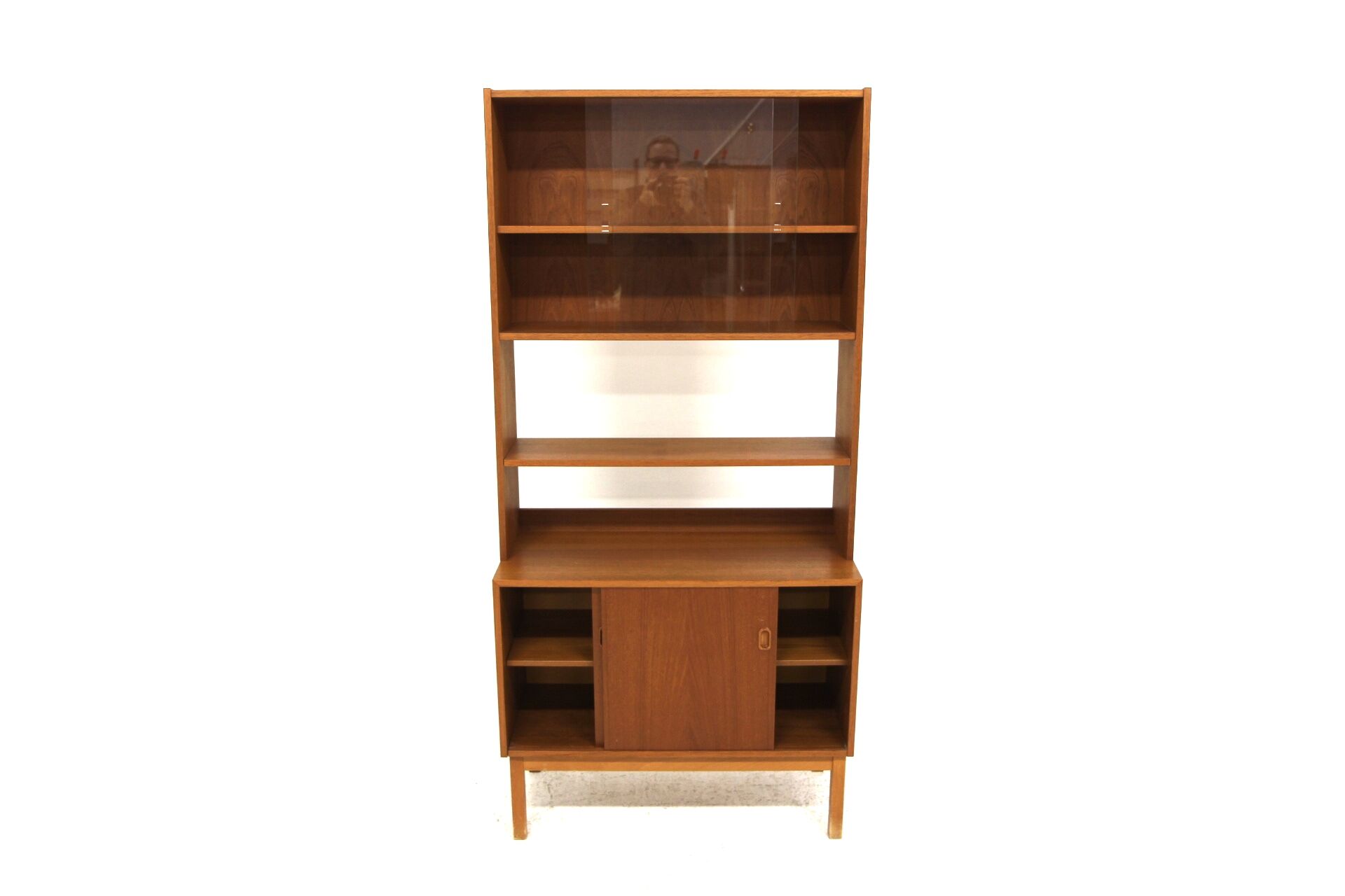 Scandinavian teak chest of drawers-bookcase, Sweden, 1960