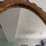 Rattan mirror flower shape