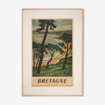 Bretagne, Affiche de voyage SNCF, 86 x 123 cm