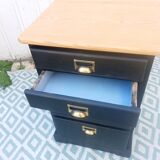 Commode chiffonnier patine noire