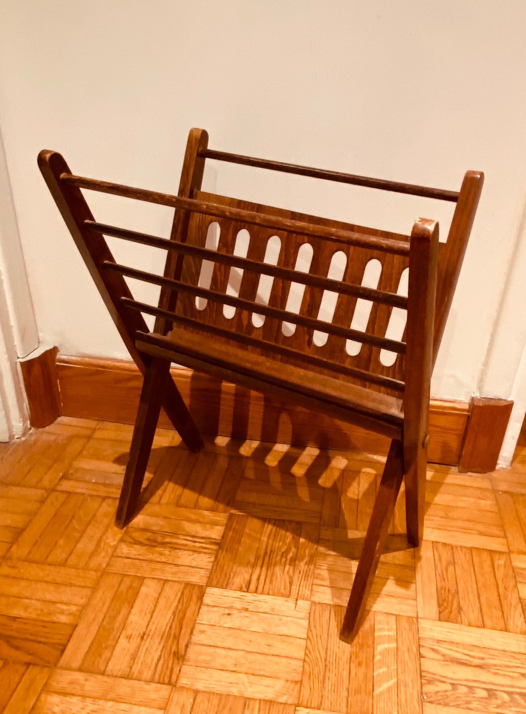 Foldable wooden magazine door