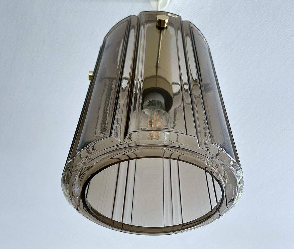 Vintage Glass Pendant Light Limburg, 1970s