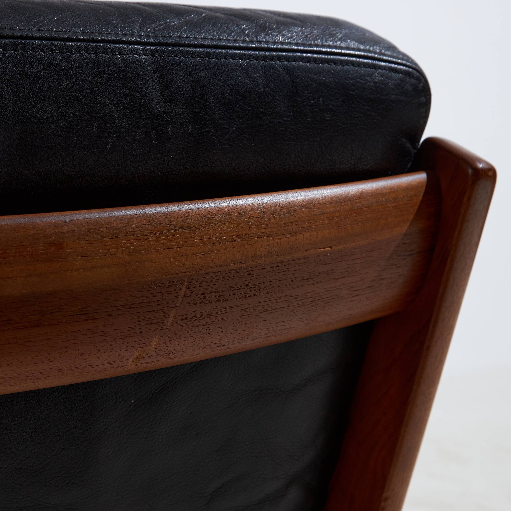 Senator Leather Sofa Set by Ole Wanscher for France & Søn, 1960s, Set of 3 (MK10221)