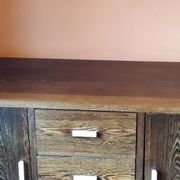 Art Deco style sideboard in palm wood