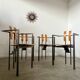 4 old raw design chairs Karl Friedrich Forster model Trix KFF postmodern 70s/80s
