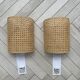 Paire d'appliques cannage