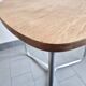 VINTAGE 1950 SIDE TABLE GUERIDON HETRE & ALUMINIUM DLG JACQUES HITIER 50S