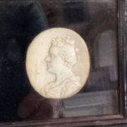 Sculpted ivory portrait suite, England circa 1880, sold in accordance with CITES regulations.