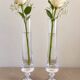 Pair of Bayel crystal flower vases – 24 cm – square bases