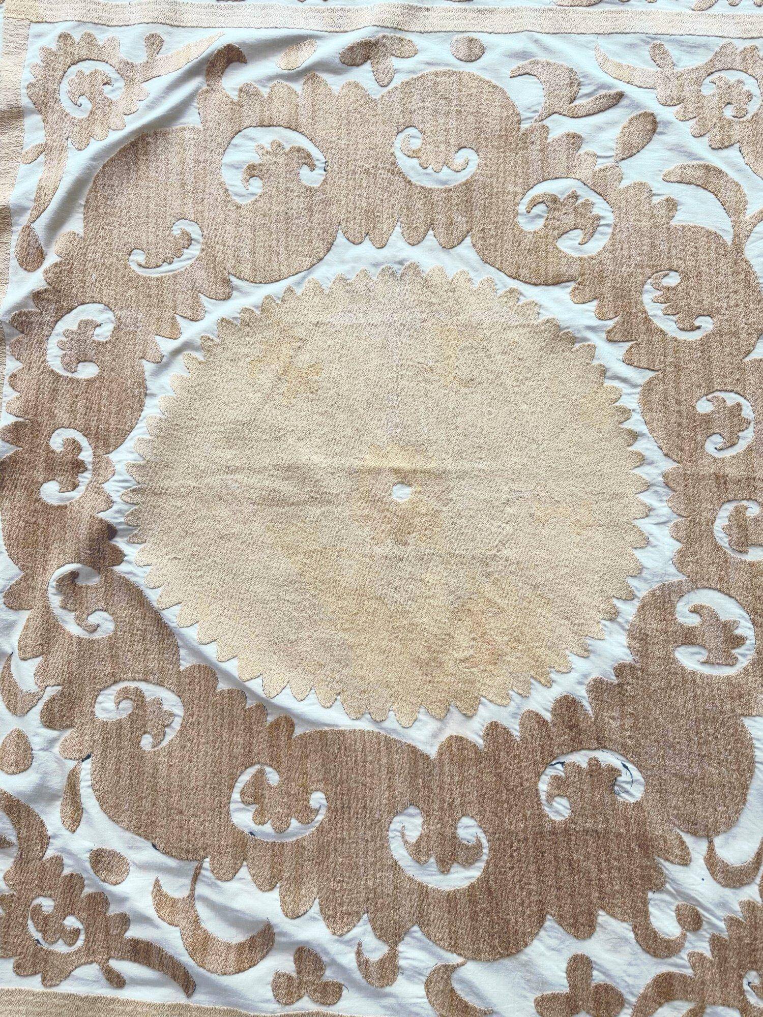 Vintage hand-embroidered tablecloth 122x135 cm