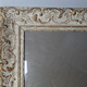Old frame patinated stucco wood 58x50 foliage 41x33 or 34 cm + glass SB183