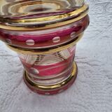 50s vase with gold and burgundy decor