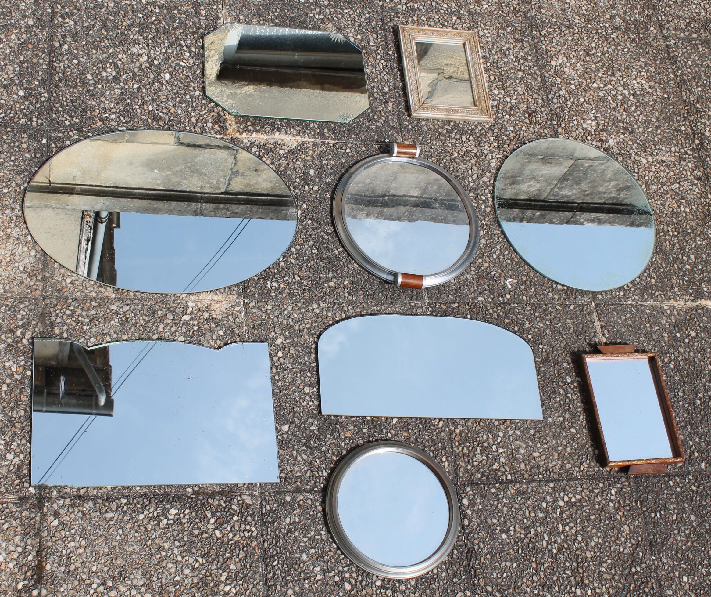 Lot de neuf miroir