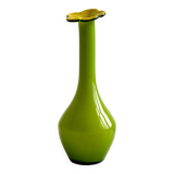 Vase soliflore en verre vert citron