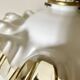 White beige glass draped suspension