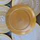 Set of 12 flat plates in stoneware Niderviller model Fauve from the 1960s.