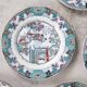 12 plates with large dish, Boch Frères Canton